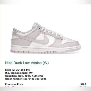 Nike Dunk Low in White and Light Gray